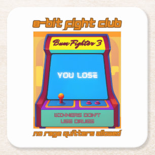 Funny Retro Gaming 80er Arcade 8-Bit Gamer Spaß Rechteckiger Pappuntersetzer