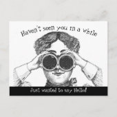 Funny Retro gerade Gewollt, um zu sagen Hallo Postkarte (Vorderseite)