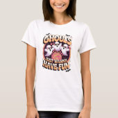 Funny Retro Ghost Halloween Puff T-Shirt (Vorderseite)
