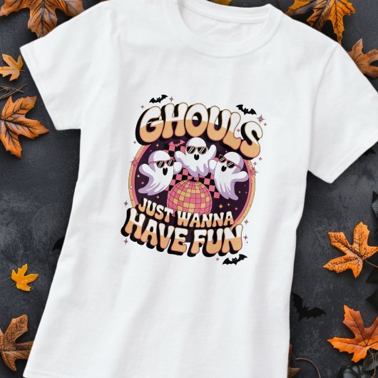 Funny Retro Ghost Halloween Puff T-Shirt