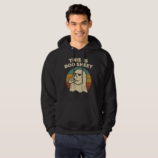 Funny Retro Ghost "This is Boo Sheet" | Halloween Hoodie (Vorne ganz)