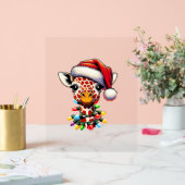 Funny Retro Giraffe Lover Weihnachtsbaum Acrylschild (Hochzeit)