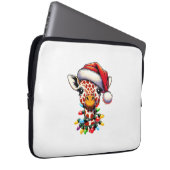 Funny Retro Giraffe Lover Weihnachtsbaum Laptopschutzhülle (Vorne Rechts)