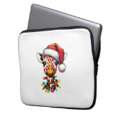 Funny Retro Giraffe Lover Weihnachtsbaum Laptopschutzhülle (Vorderseite Links)
