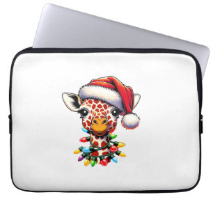 Funny Retro Giraffe Lover Weihnachtsbaum Laptopschutzhülle