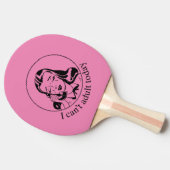 Funny Retro Girl kann ich heute nicht erwachsen Tischtennis Schläger (Seitenansicht)