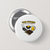 Funny Retro God Verbieten einem Vater hat Hobbies Button (Vorne & Hinten)