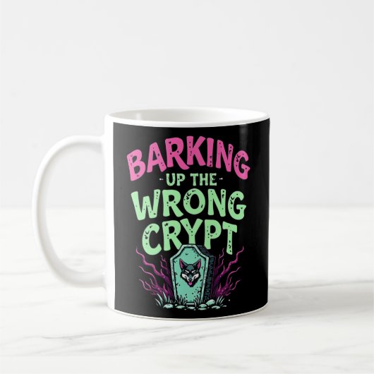 Funny Retro Gothic bricht den falschen Krypt auf Kaffeetasse (Links)