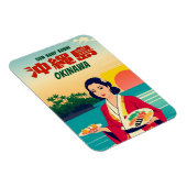 Funny Retro Graphic Okinawa Japan Sushi Spaß Magnet (Rechte Seite)