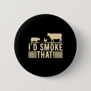 Funny Retro Grillen Party Smoker Koch Vater Gesche Button