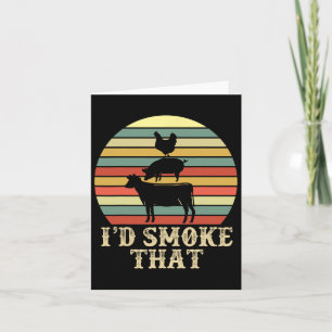 Funny Retro Grillen Party Smoker Koch Vater Gesche Karte