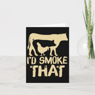 Funny Retro Grillen Party Smoker Koch Vater Gesche Karte