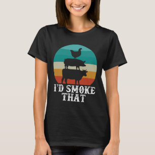 Funny Retro Grillen Party Smoker Koch Vater Gesche T-Shirt