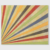 Funny Retro Grunge Rays + Ihre Idee Geschenkpapier (Flach)