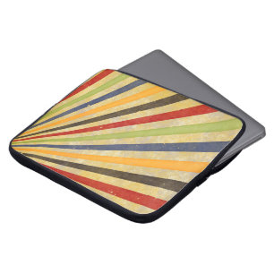 Funny Retro Grunge Rays + Ihre Idee Laptopschutzhülle