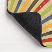 Funny Retro Grunge Rays + Ihre Idee Mousepad (Ecke)