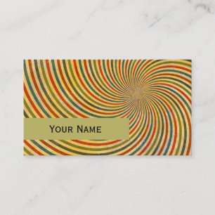 Funny Retro Grunge Swirl + Ihr Text Visitenkarte