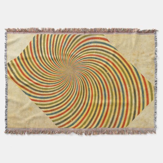 Funny Retro Grunge Swirl + Ihre Idee Decke (Vorderseite)