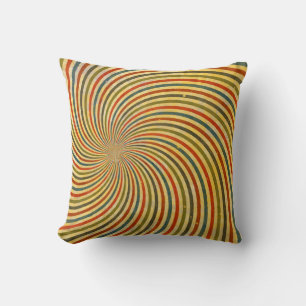 Funny Retro Grunge Swirl + Ihre Idee Kissen