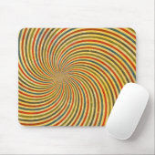 Funny Retro Grunge Swirl + Ihre Idee Mousepad (Mit Mouse)