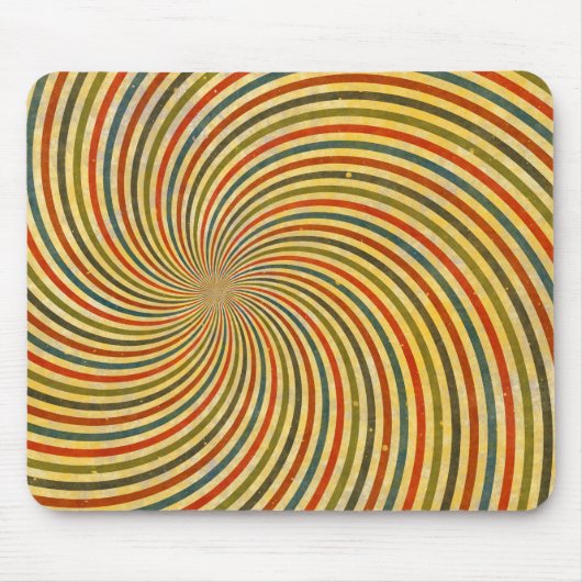 Funny Retro Grunge Swirl + Ihre Idee Mousepad (Vorne)