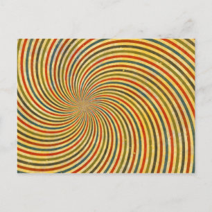 Funny Retro Grunge Swirl + Ihre Idee Postkarte
