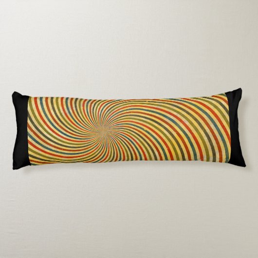 Funny Retro Grunge Swirl + Ihre Idee Seitenschläferkissen (Rückseite)