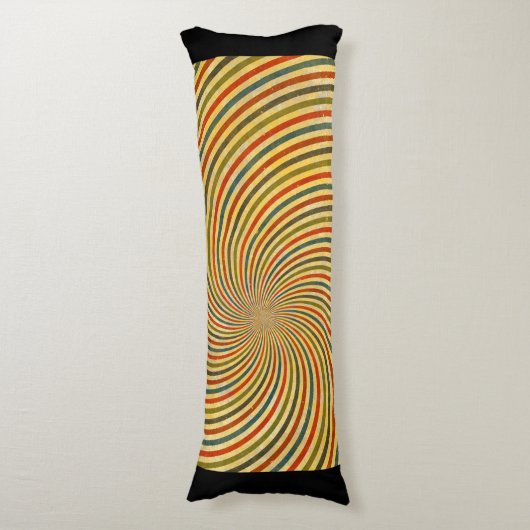 Funny Retro Grunge Swirl + Ihre Idee Seitenschläferkissen (Vorderseite Vertikal)