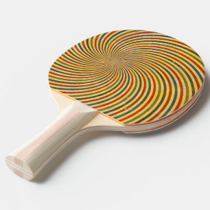 Funny Retro Grunge Swirl + Ihre Idee Tischtennis Schläger