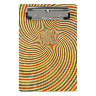 Funny Retro Grunge Swirl + Ihre Ideen Mini Klemmbrett