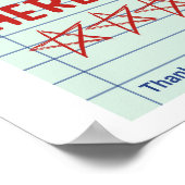 Funny Retro Guest Check Chef Was Cute Poster  (Ecke)