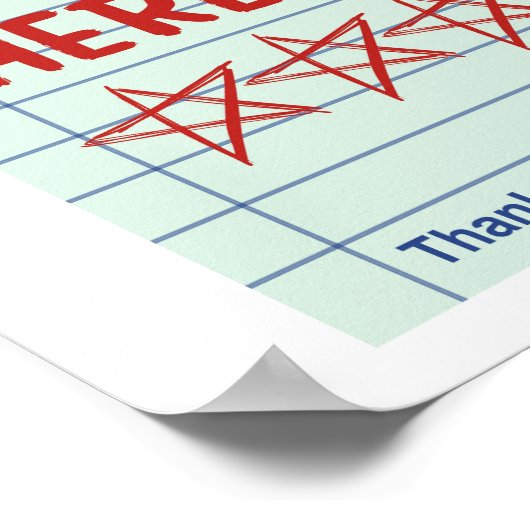 Funny Retro Guest Check Chef Was Cute Poster  (Ecke)