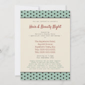 Funny Retro Hair und Schönheitssalon Einladung (Rückseite)