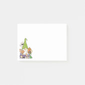 Funny Retro Halloween Gnomes Pumpkin Candies Post-it Klebezettel (Vorderseite)