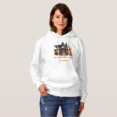 Funny Retro Halloween sprichwörtlich Spuk Haus Hoodie (Vorne ganz)