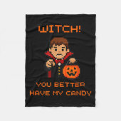 Funny Retro Halloween Trick Or Treat  Fleecedecke (Vorderseite)