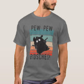 Funny Retro Hamster Guinea Pig Pew Pew T-Shirt (Vorderseite)