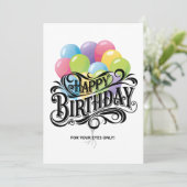 Funny Retro Happy Birthday Card Do Me A Gevor Einladung (Stehend Vorderseite)