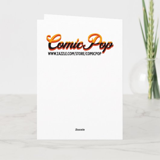 Funny Retro Happy Birthday Karte (Rückseite)