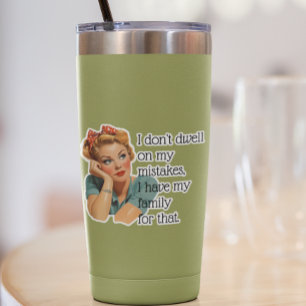 Funny Retro Hausfrau Familienfrau Sprichwort Sarca Aufkleber