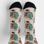 Funny Retro Hausfrau Pi-up Girl Art Socken (Oben)