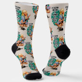 Funny Retro Hausfrau Pi-up Girl Art Socken (Gewinkelt)