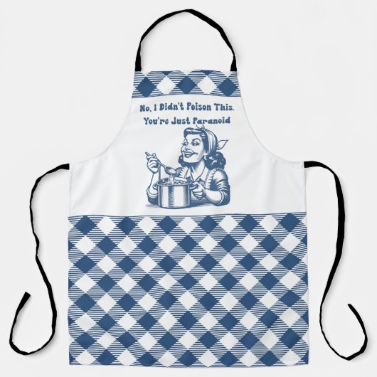 Funny Retro Hausfrau Schürze Kochen Spaß (Vorderseite)