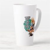 Funny Retro Hausfrau Spaß Button-up Kunst Milchtasse (Rechte Ecke)