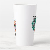 Funny Retro Hausfrau Spaß Button-up Kunst Milchtasse (Vorderseite)