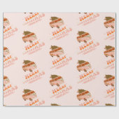 Funny Retro Hippie Van Christmas Geschenkpapier (Flach)