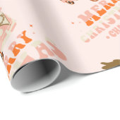 Funny Retro Hippie Van Christmas Geschenkpapier (Rolleneckpunkt)