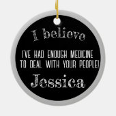 Funny Retro Holiday Stress Relieve Keramik Ornament (Hinten)