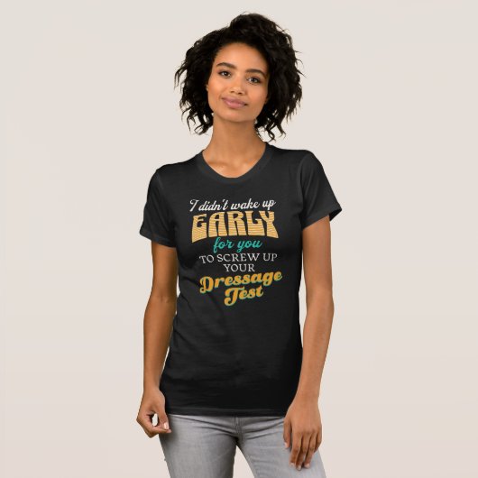 Funny Retro Horse Trainer Dressur Reitausstellung T-Shirt (Vorne ganz)