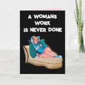 FUNNY RETRO HOUSEWIFE BIRTHDAY FRIEND CARD KARTE (Vorderseite)